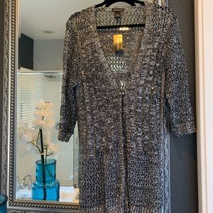 Lauren Michelle silver jacket formal new